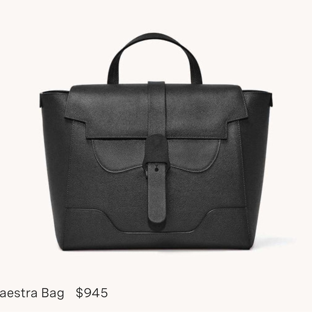 Senreve Black Leather- Maestra Bag
